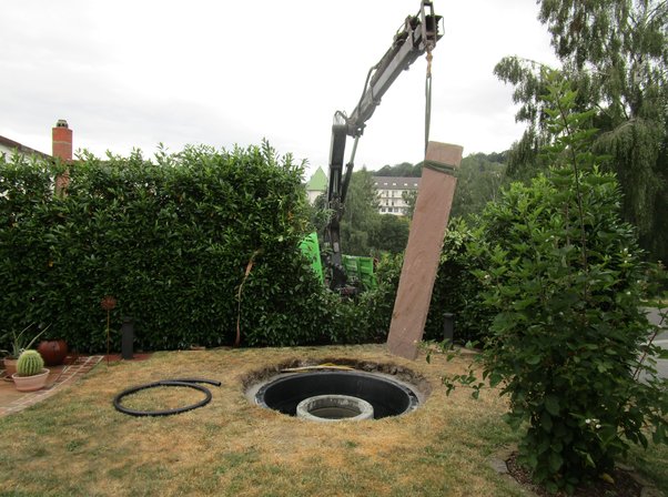 Brunnen Vorarbeit