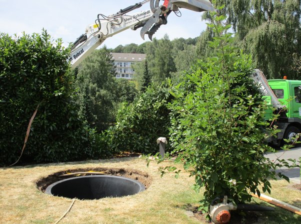 Brunnen Vorarbeit