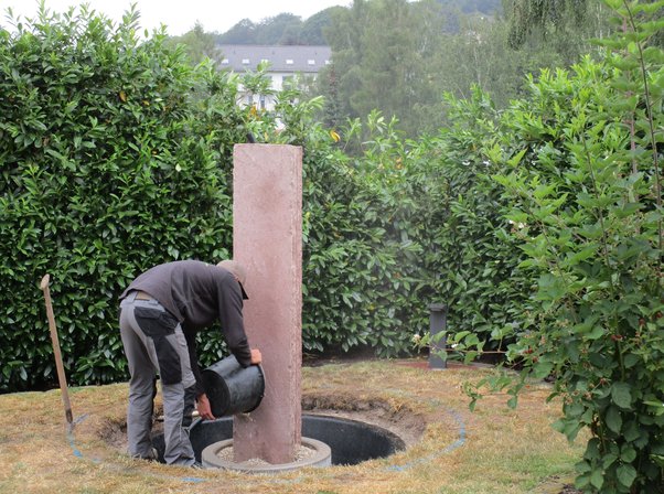 Brunnen Vorarbeit